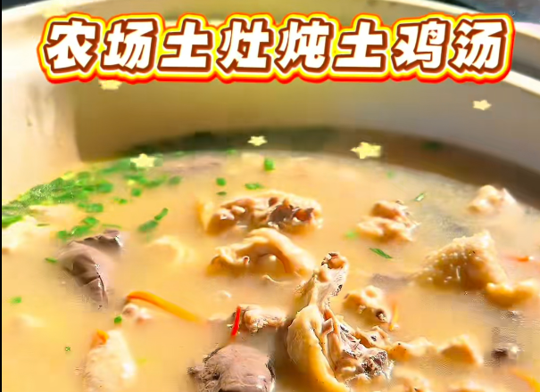 土灶生火啦！农场土灶炖土鸡汤，鲜到骨子里！